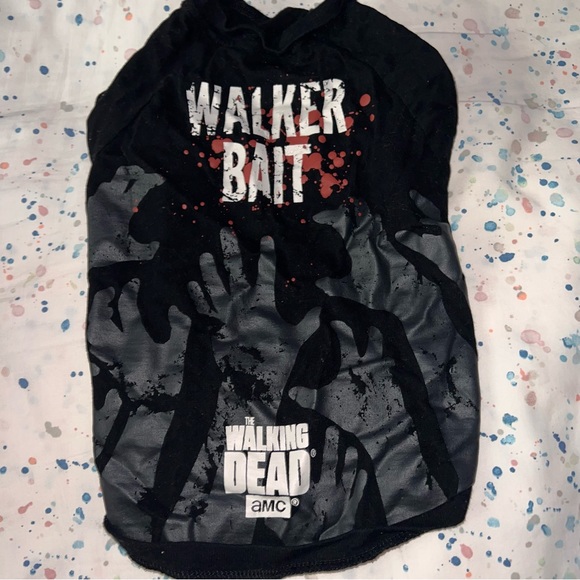 Crowded Coop The Walking Dead "Walker Bait" Dog Shirt, Medium - Picture 2 of 7